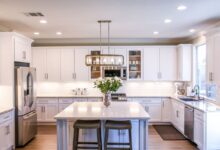 farmhouse kitchen decor ideas with white cabinets shiplap and rustic accents