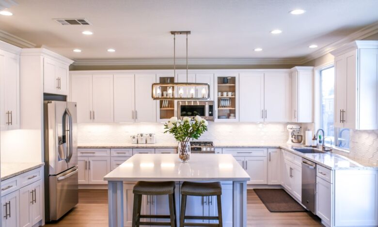 farmhouse kitchen decor ideas with white cabinets shiplap and rustic accents