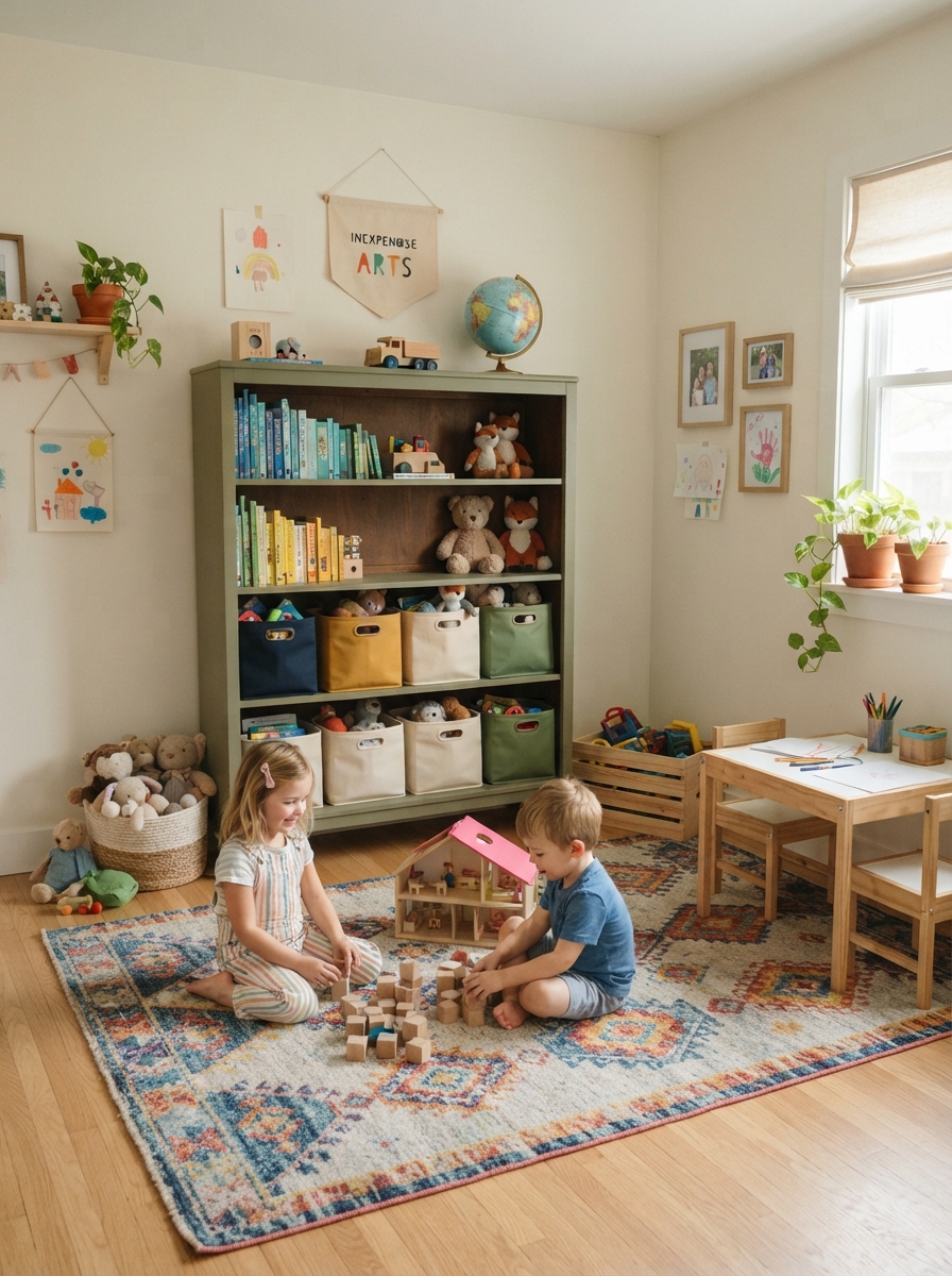Budget friendly playroom styling