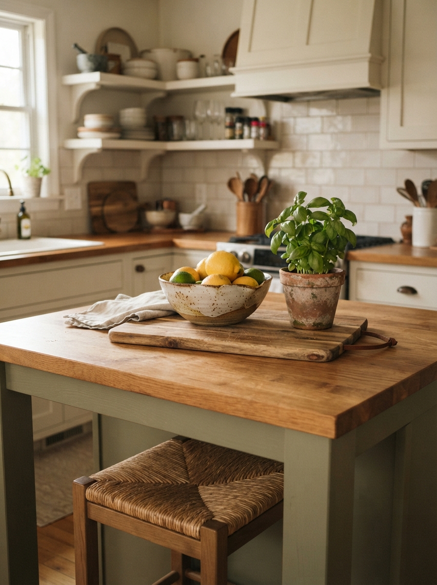 Budget kitchen island styling