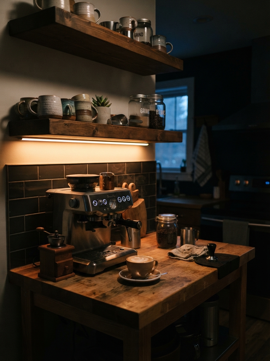 Coffee corner warm LED strip