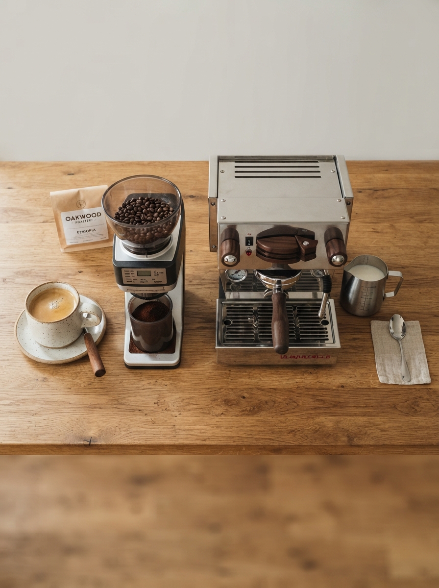 Coffee station arrangement overhead