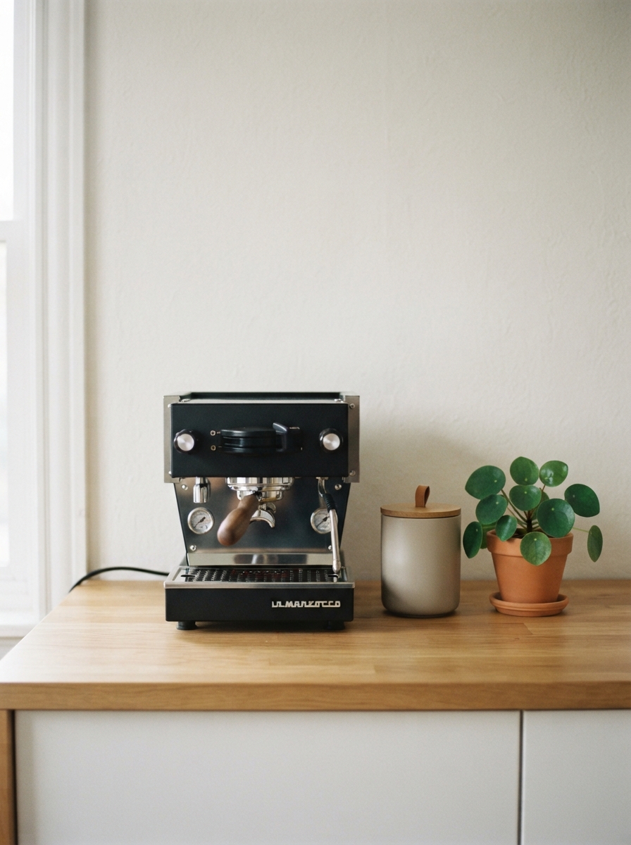 Coffee station with canister plant