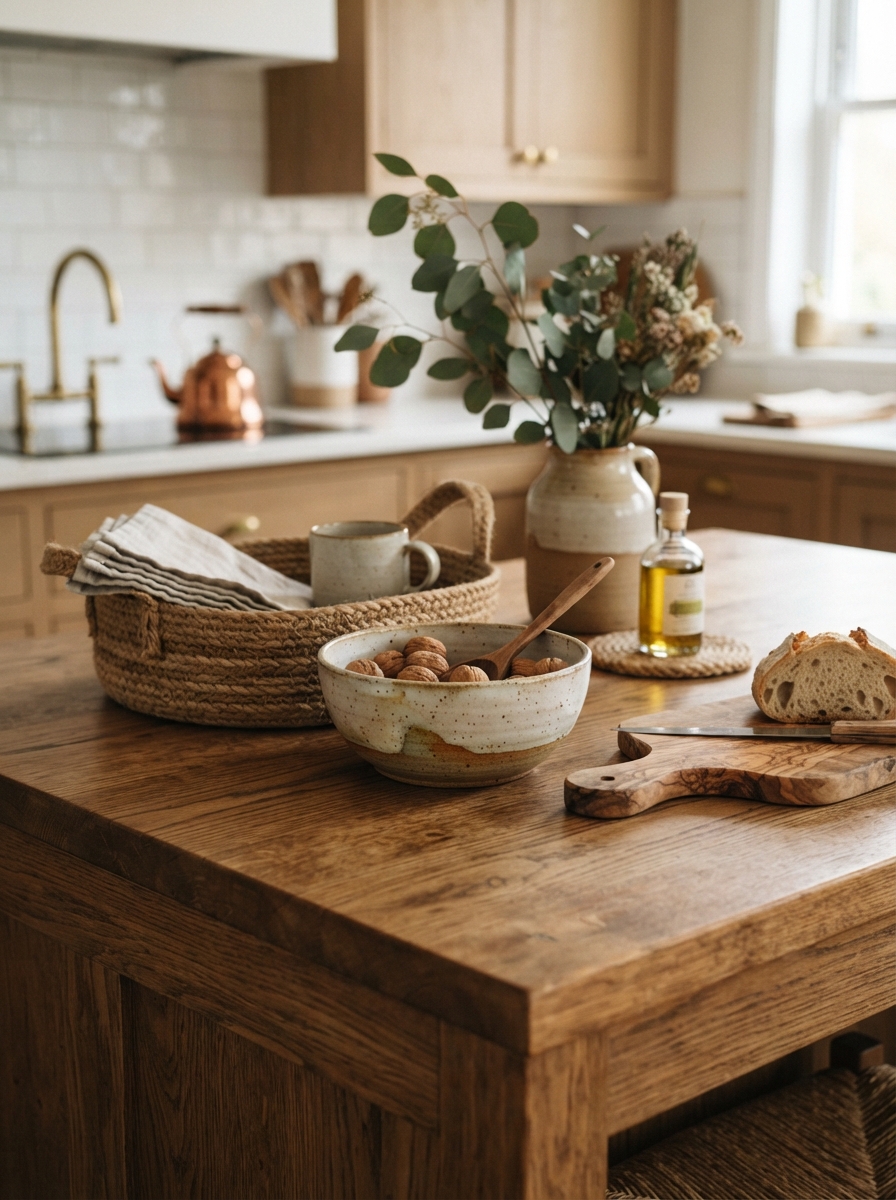 Kitchen island material vignette