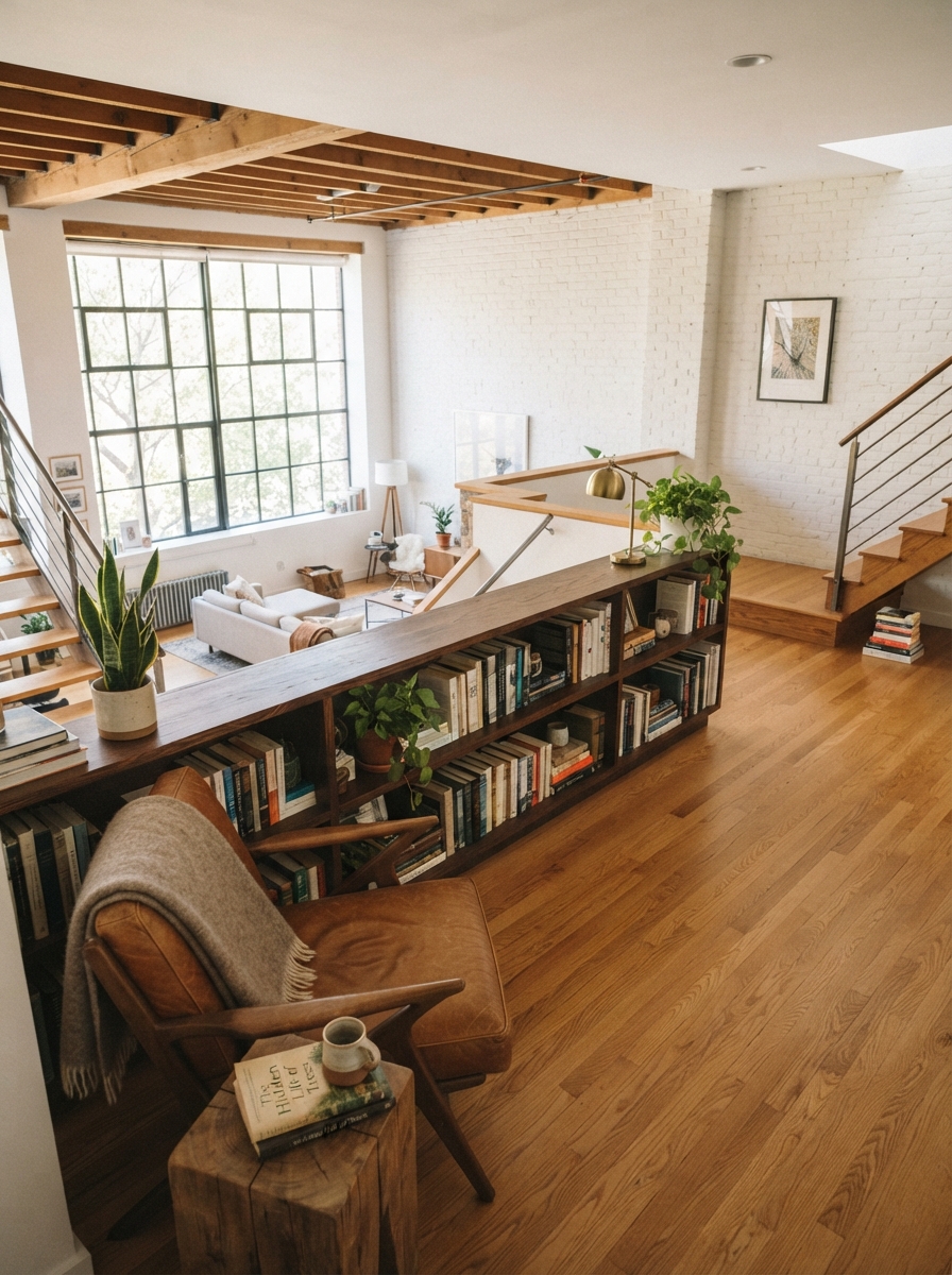 Loft space with reading chair