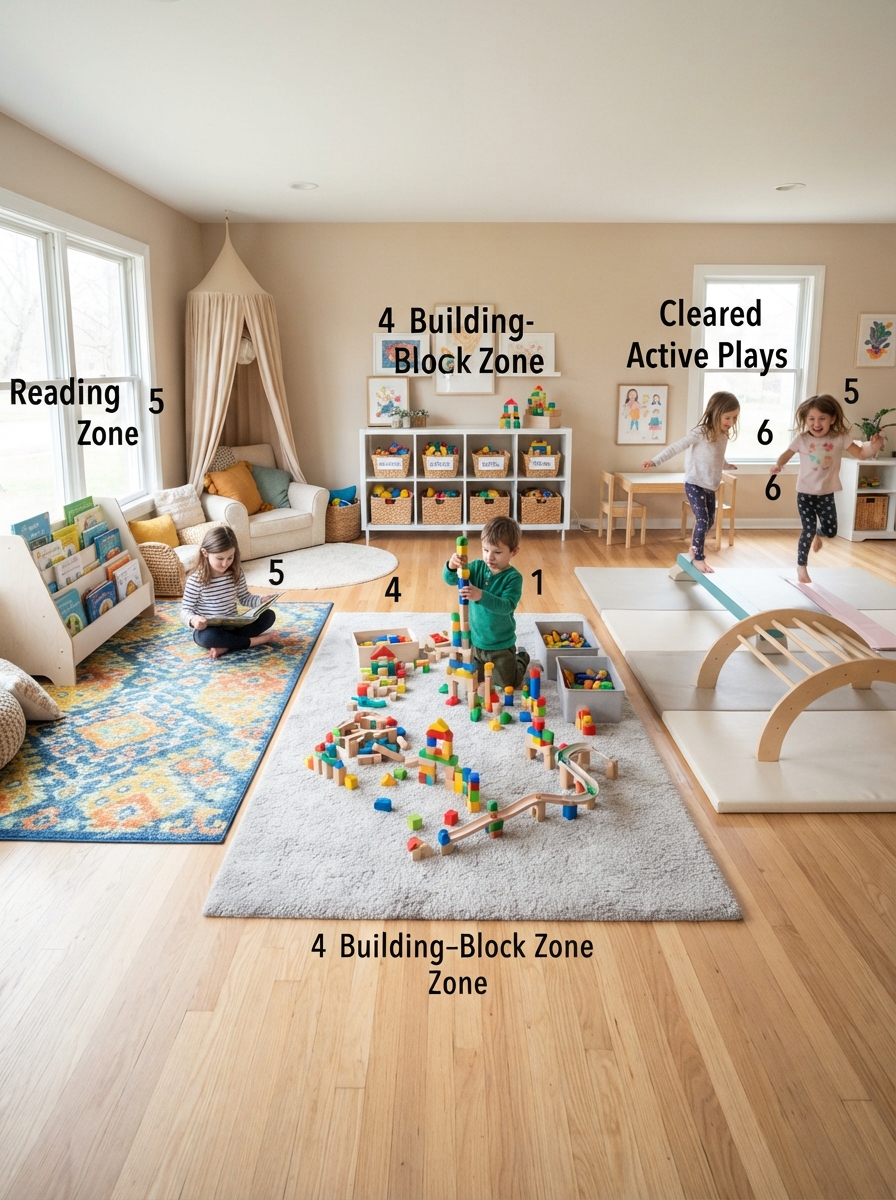 Open playroom zones created