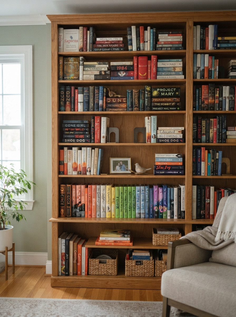 Organizing book collection display