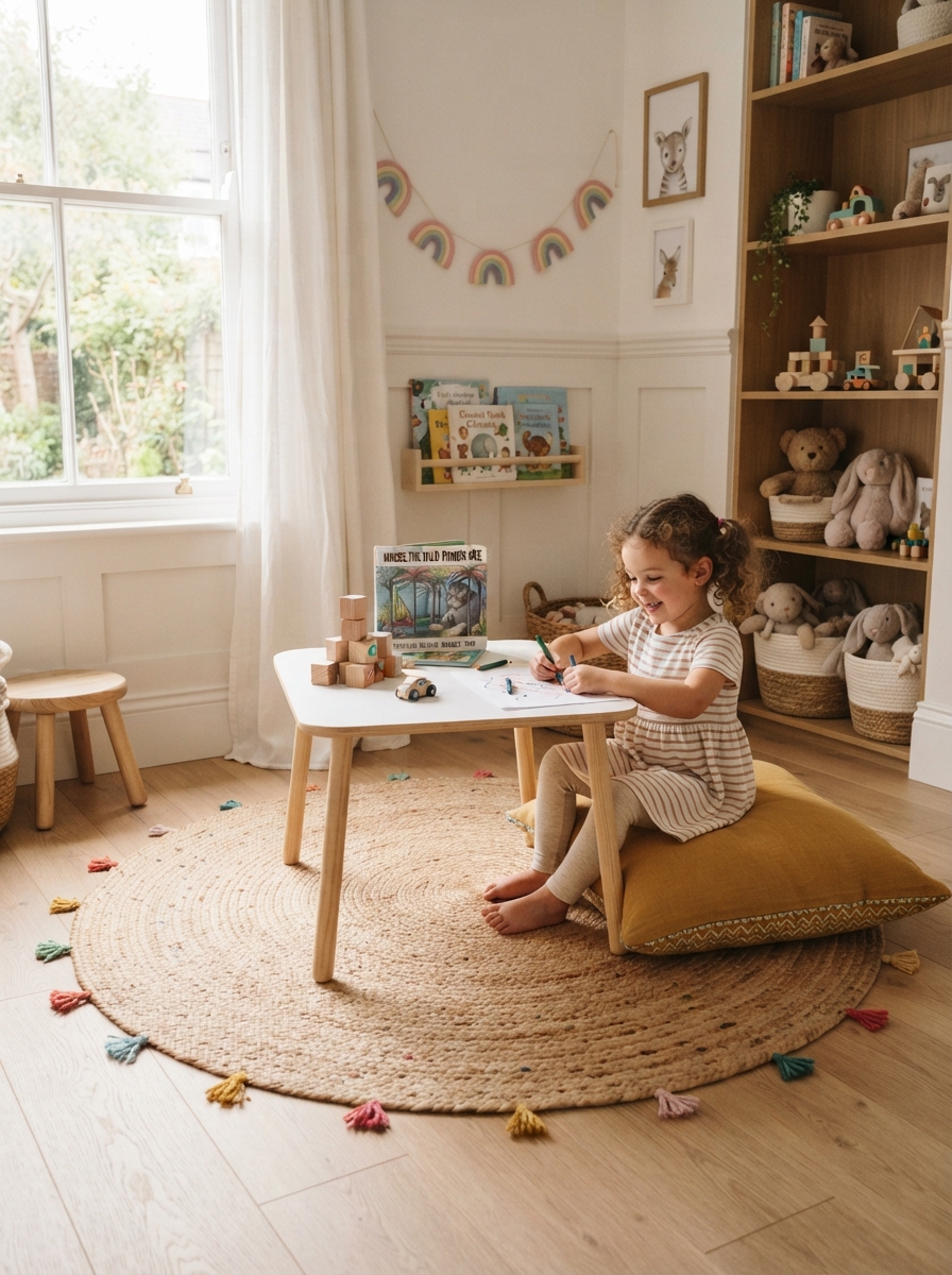 Dedicated play zone in kids bedroom