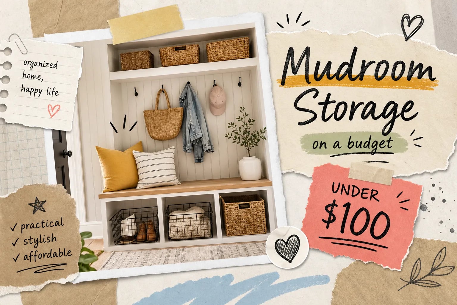 Best mudroom storage solutions on a budget under