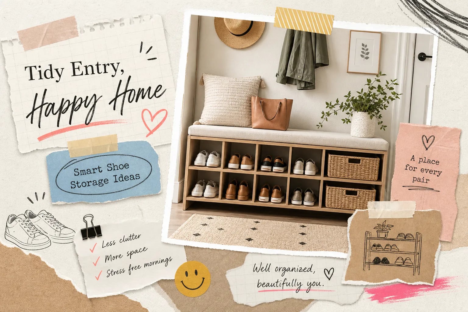 Best shoe storage ideas for your entryway