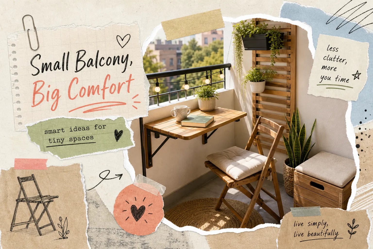 Best space saving furniture ideas for a tiny balcony