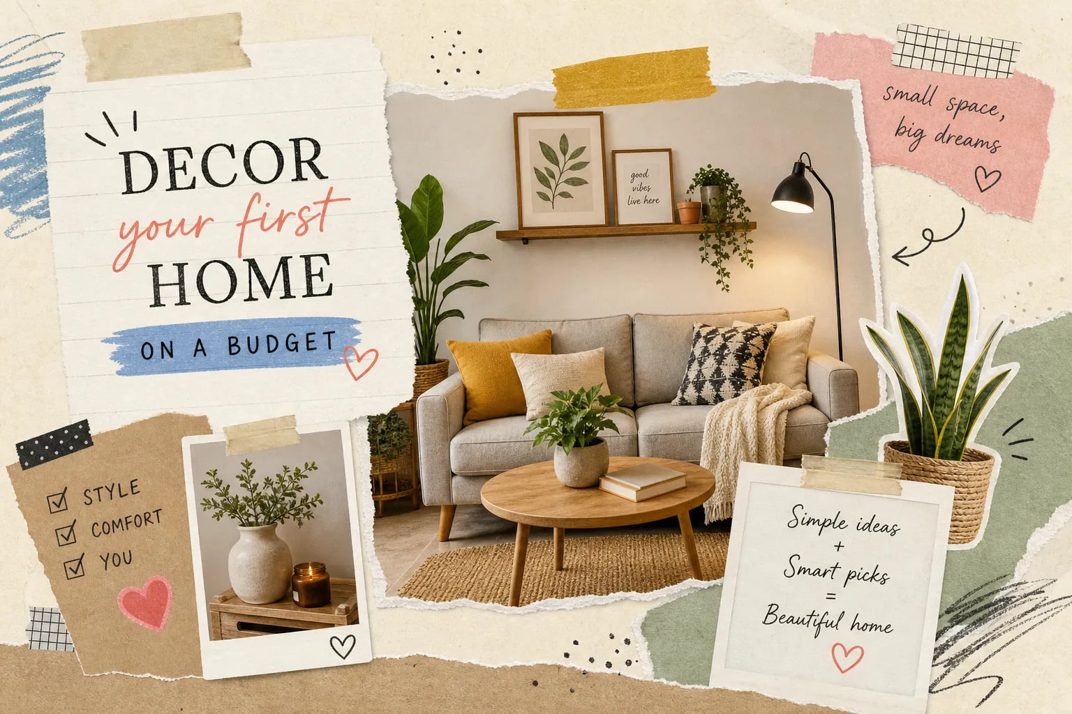 Home decor ideas for first time homeowners on a budget