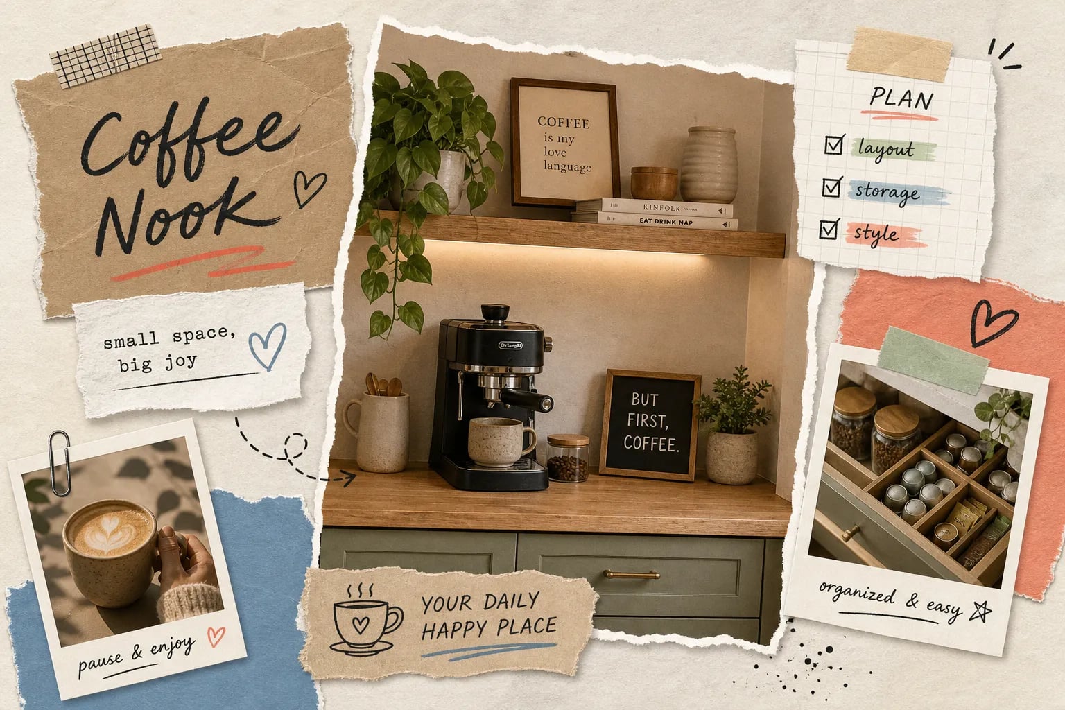 Kitchen coffee nook ideas layout storage and style