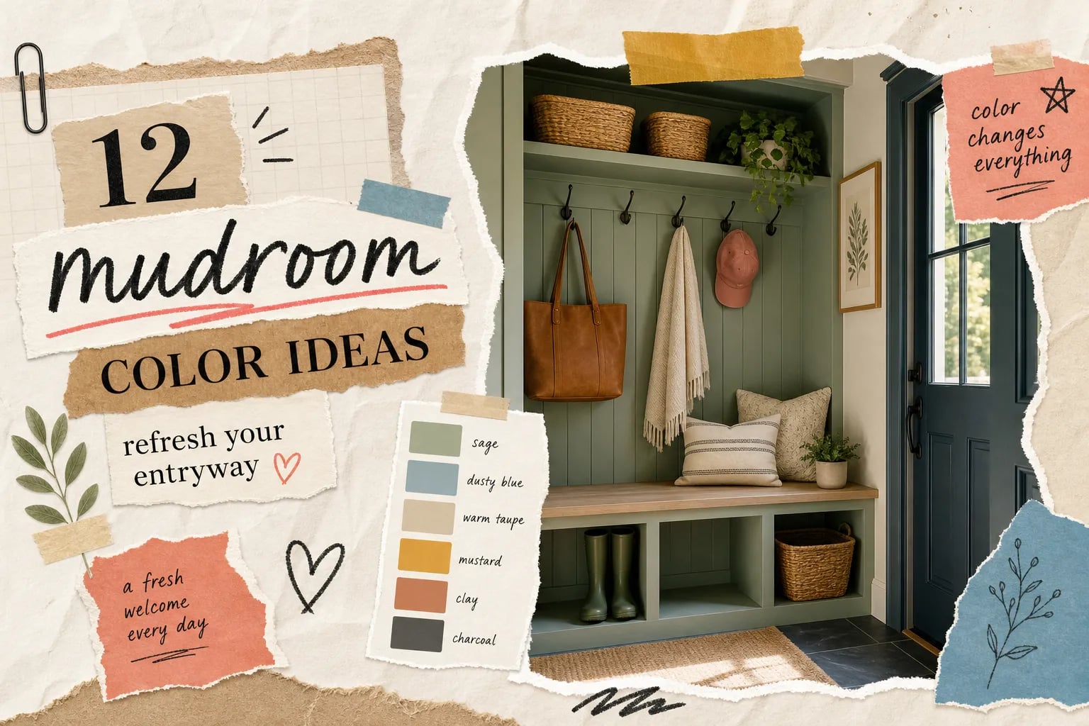 Mudroom color ideas to refresh your entryway
