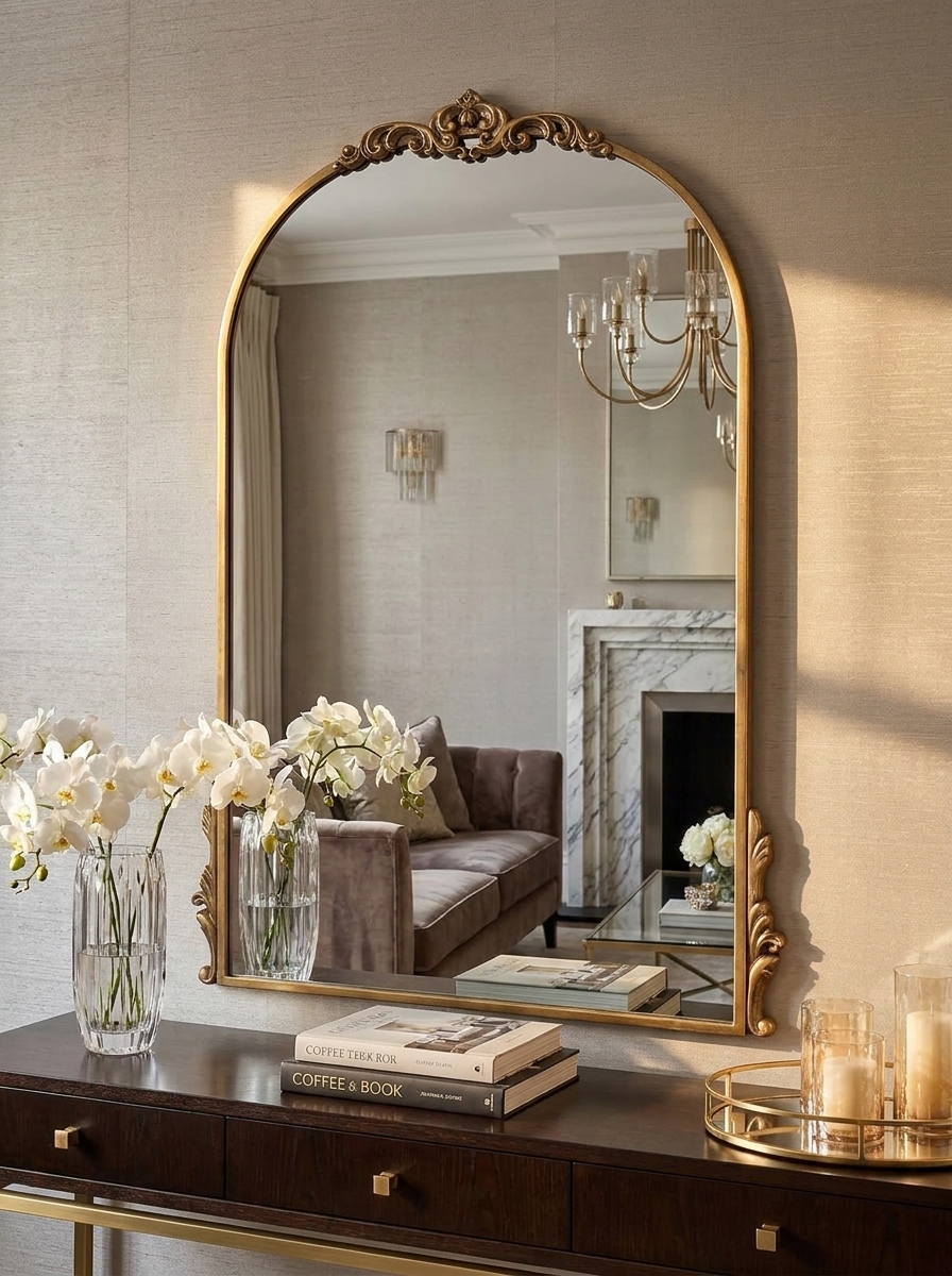 Product mirror in luxury decoration