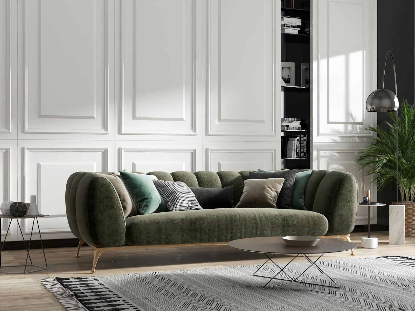 Green and brown sofa chair
