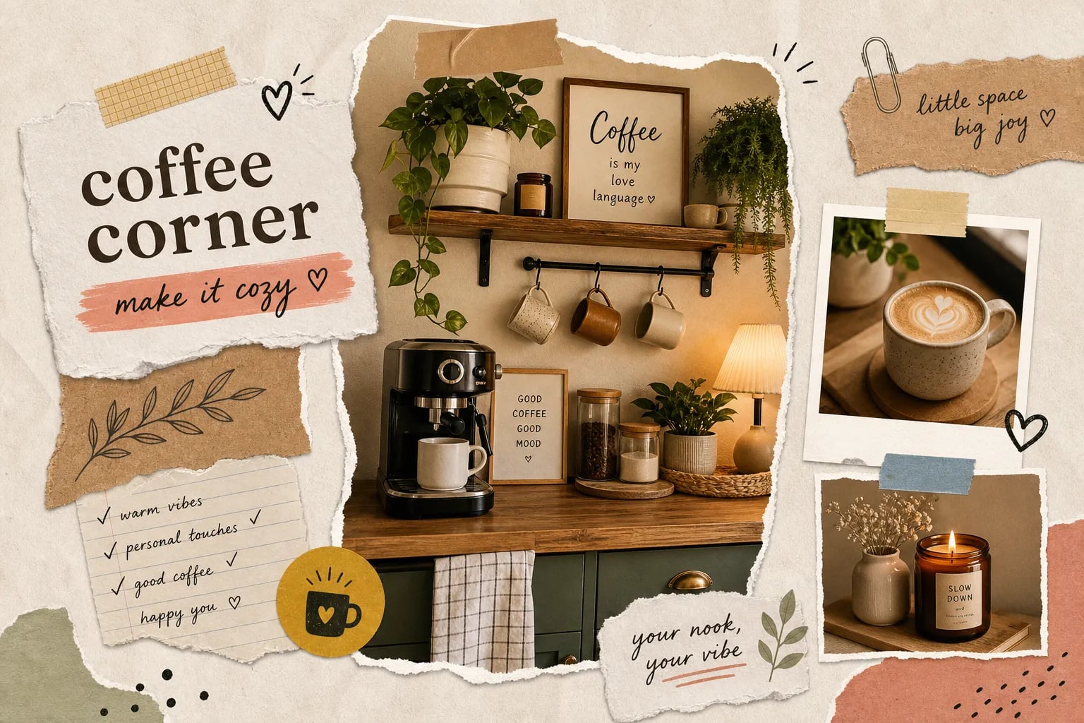 Coffee corner decor ideas to style a cozy curated nook