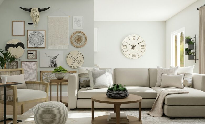 Brown wooden round table with chairs