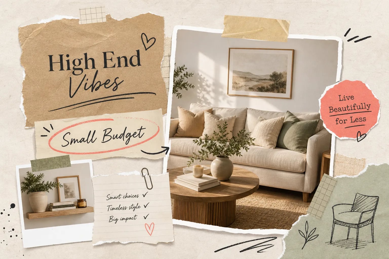 How to get a high end home look on a small budget