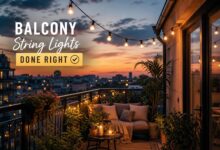 How to Hang String Lights on a Balcony the Right Way