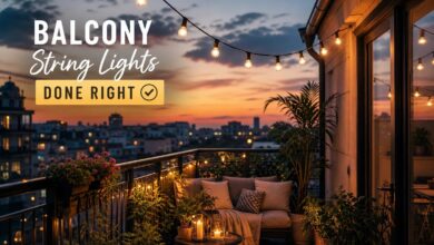 How to Hang String Lights on a Balcony the Right Way