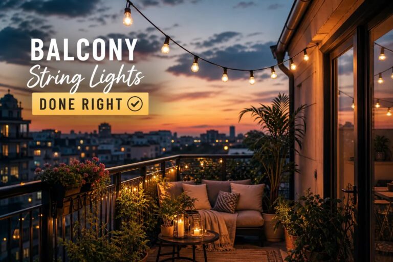 How to Hang String Lights on a Balcony the Right Way