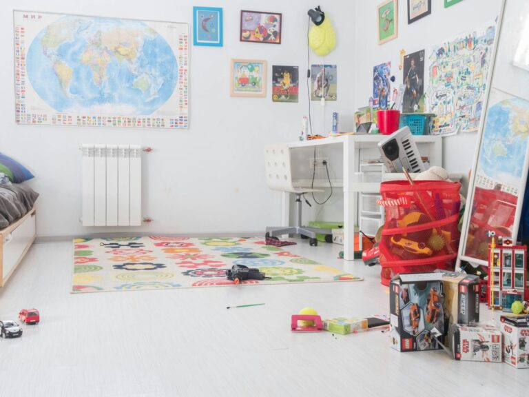 Pile of colorful toy boxes
