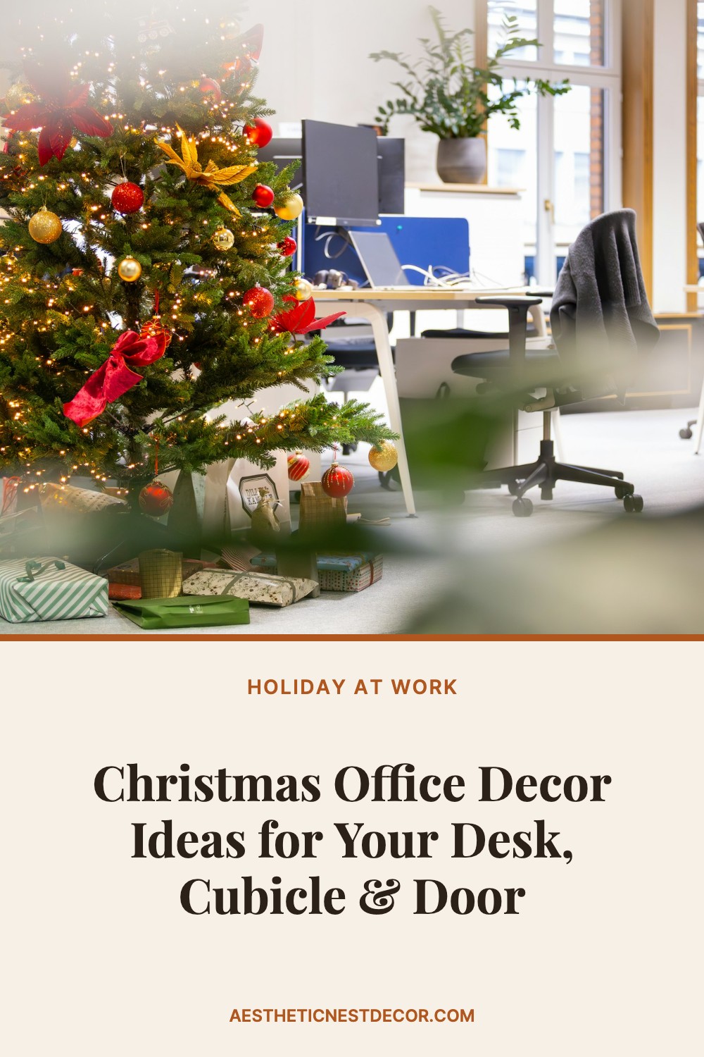 Christmas Office Decor Ideas for Your Desk, Cubicle and Door