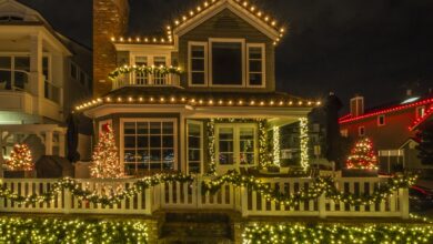 A house with christmas lights – Christmas outdoor decor idea